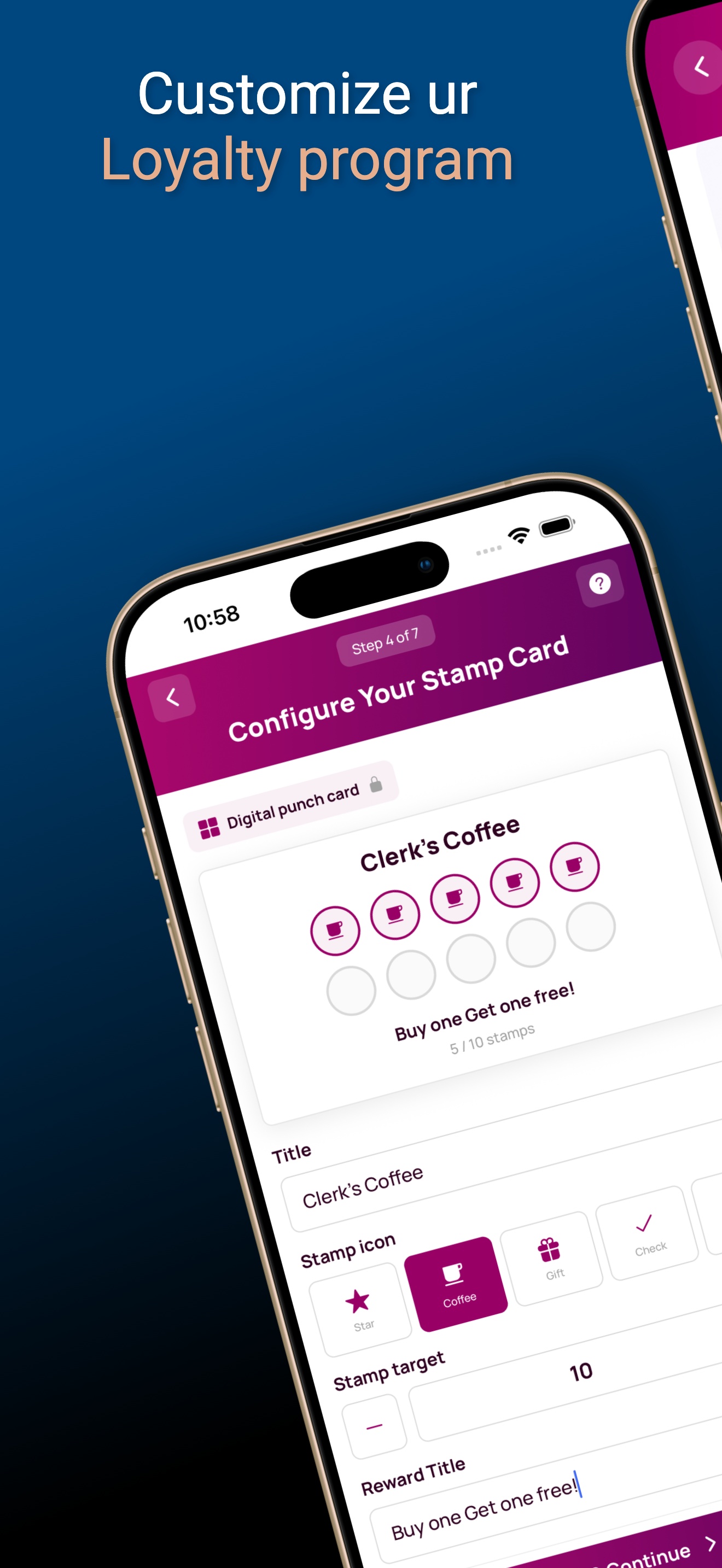 Customize your loyalty program